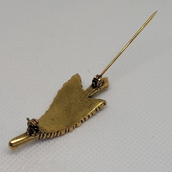 STUNNING Vintage Purple Rhinestone Turquoise Stone Gold Tone Leaf Brooch - Picture 11 of 15